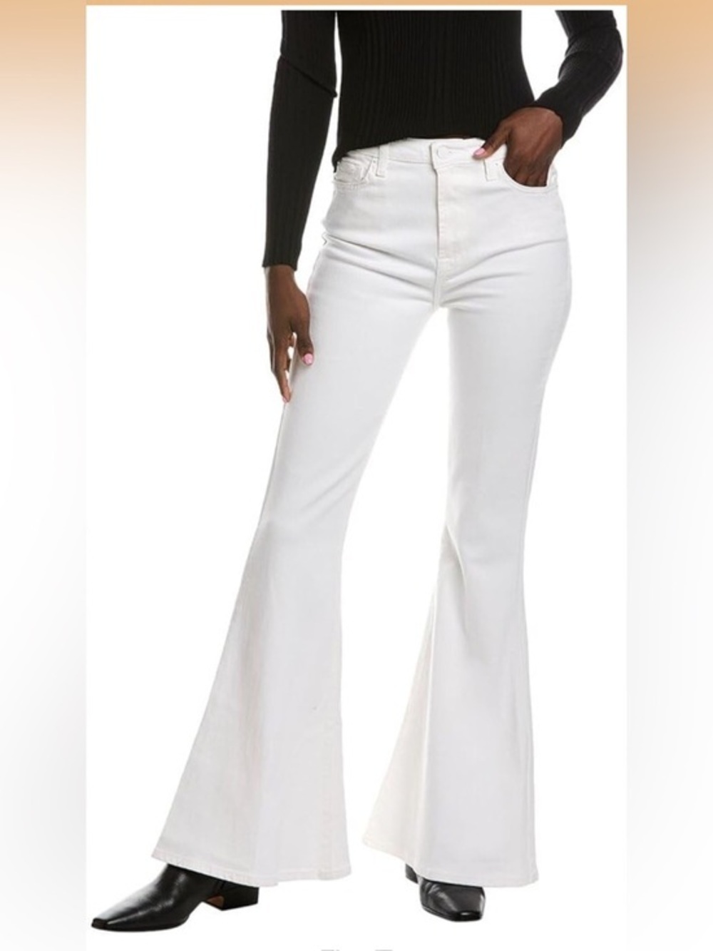7 For All Mankind Megaflare in Clean White Clean White 27 bootleg